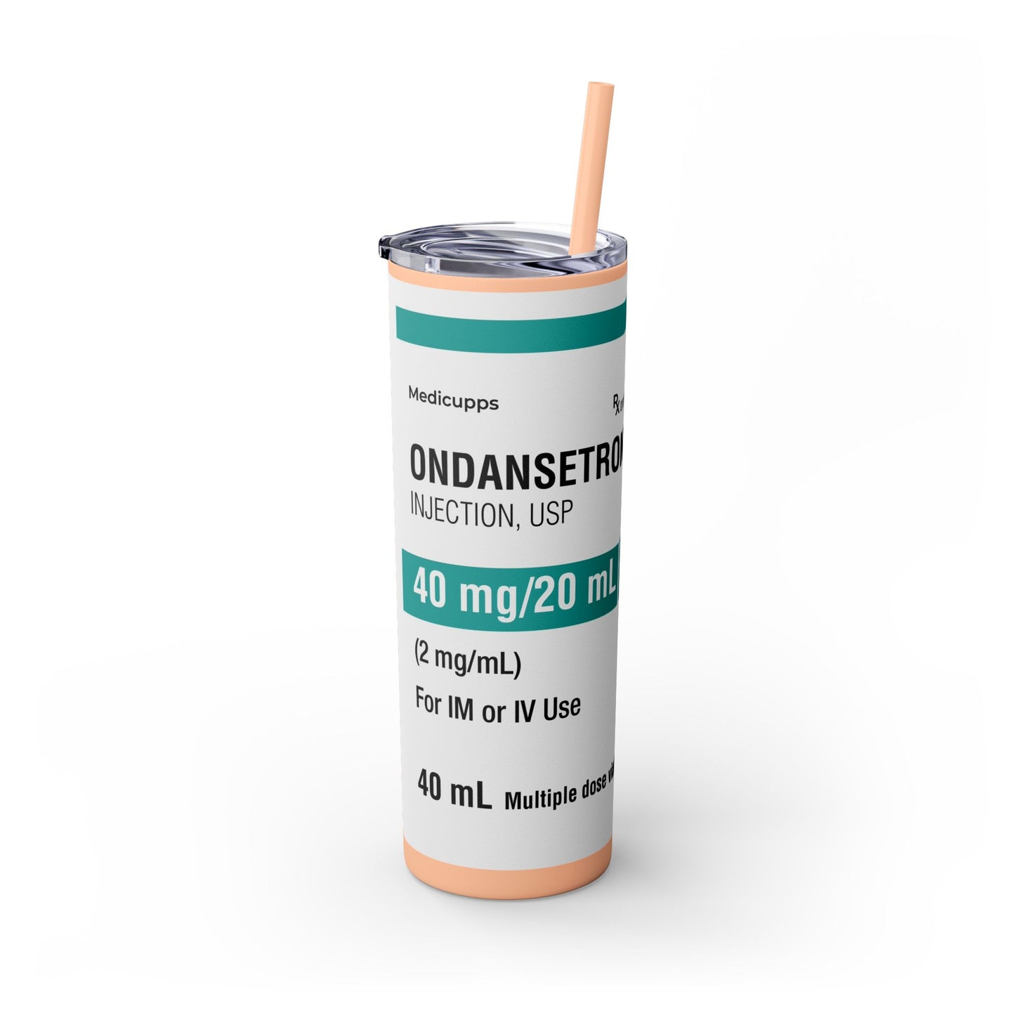 ONDANSETRON Skinny Tumbler with Straw, 20oz