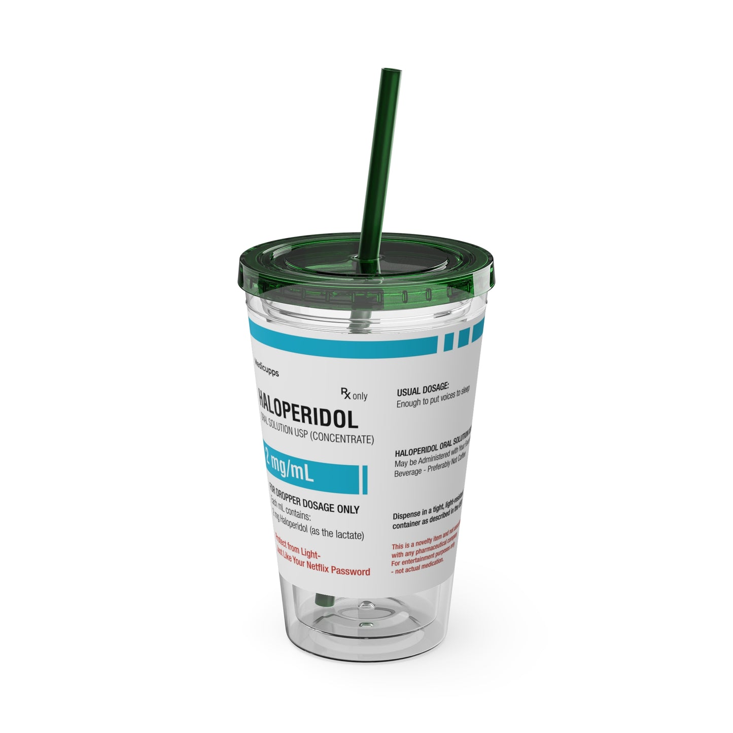 HALOPERIDOL Tumbler with Straw, 16oz