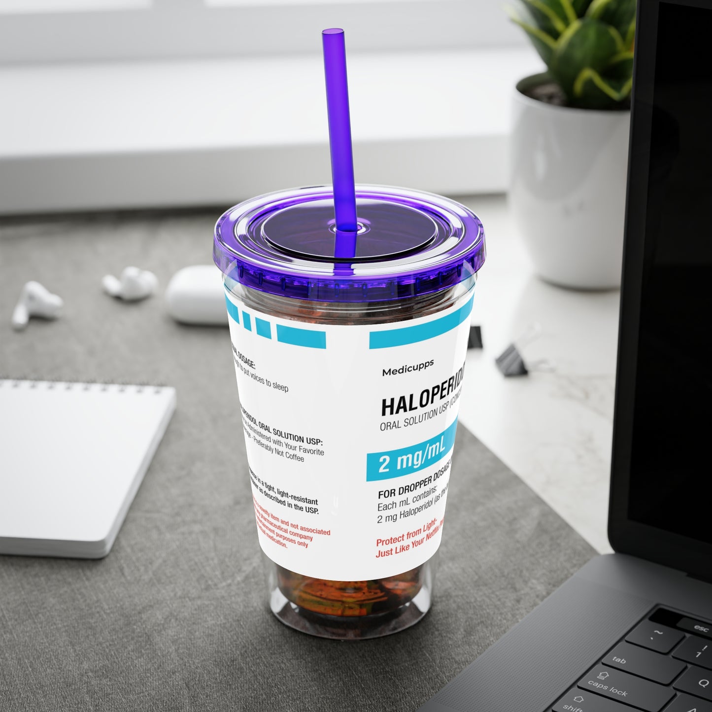 HALOPERIDOL Tumbler with Straw, 16oz