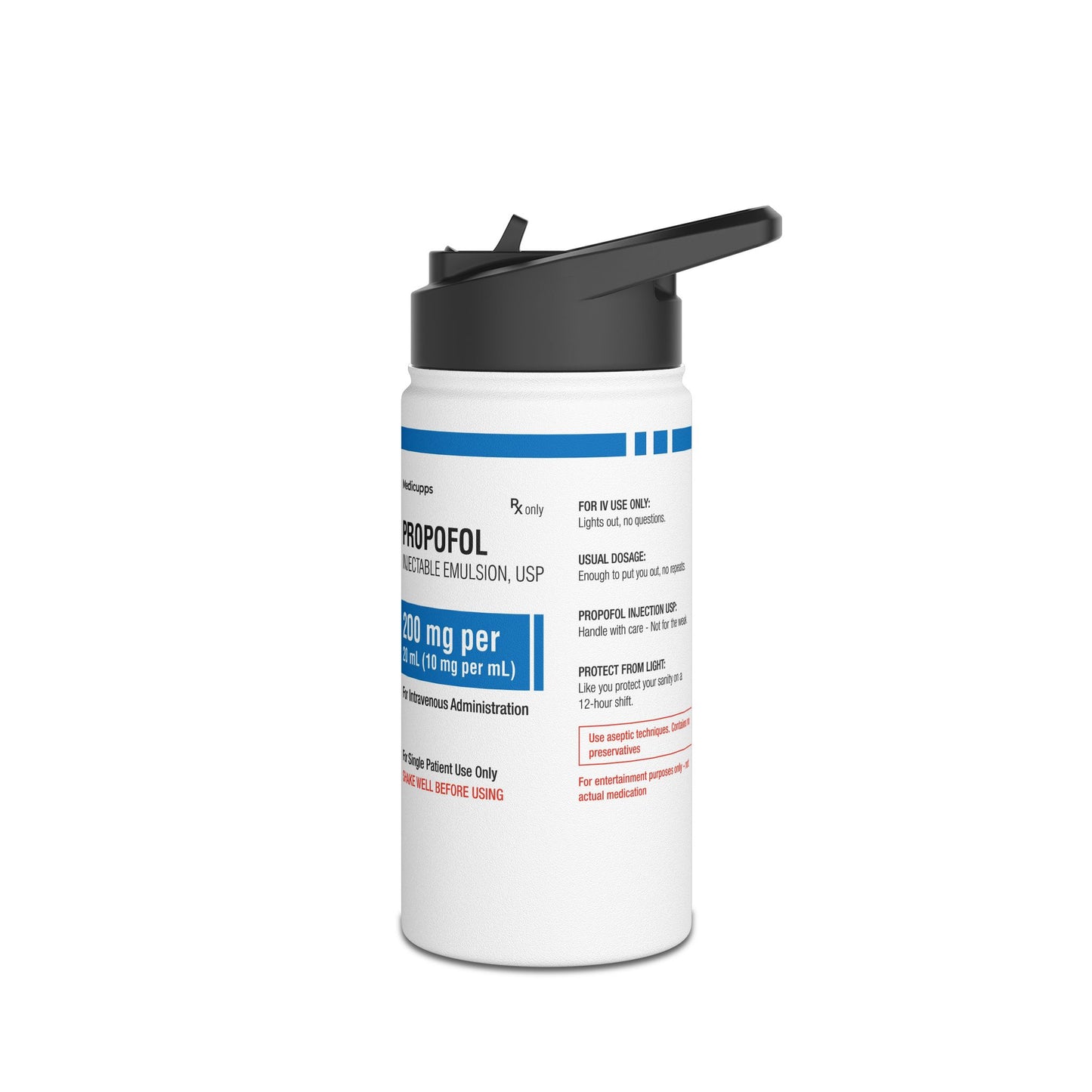 PROPOFOL Water Bottle, Standard Lid