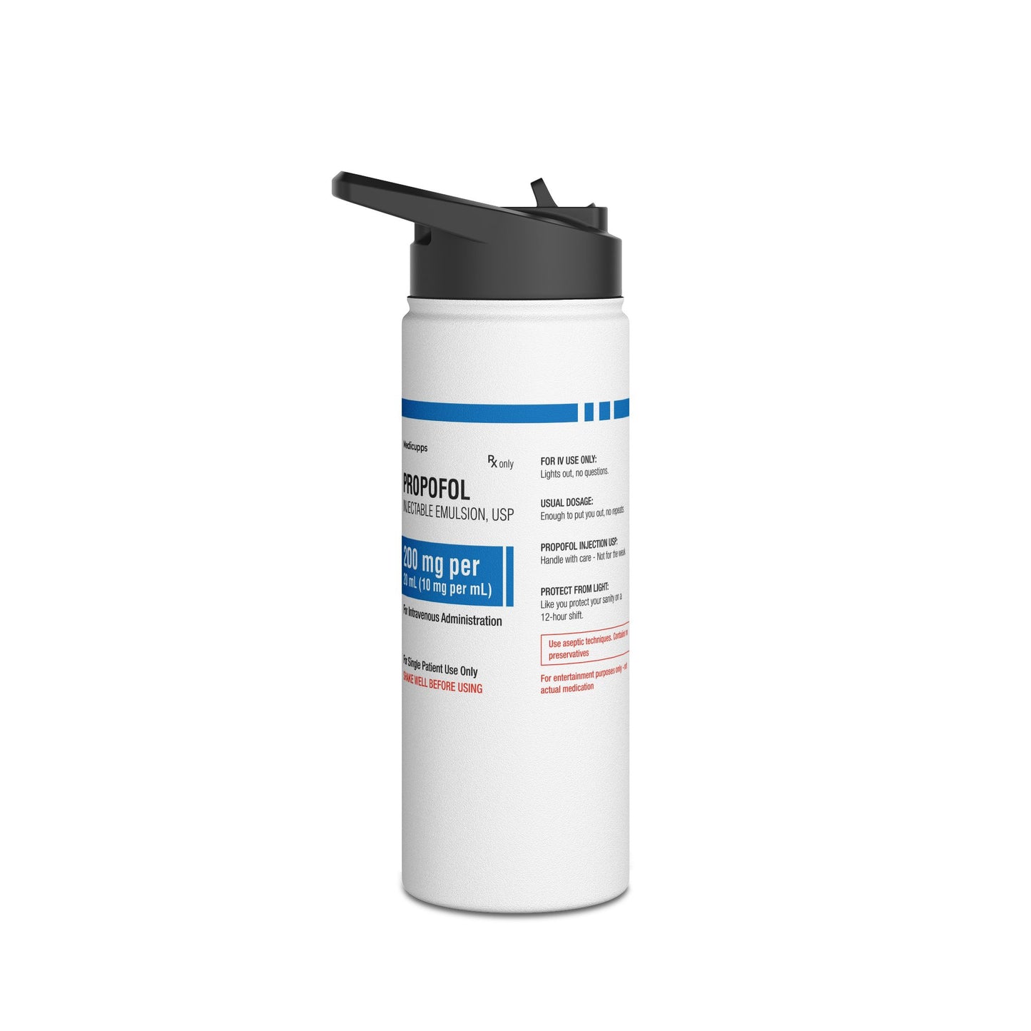 PROPOFOL Water Bottle, Standard Lid