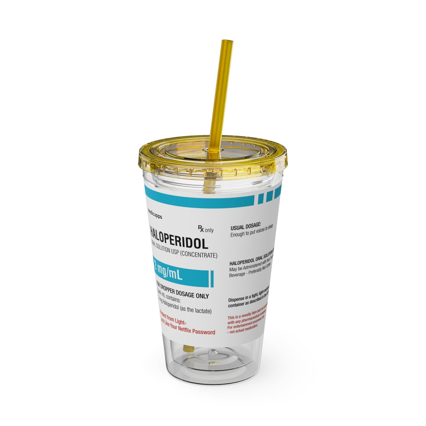 HALOPERIDOL Tumbler with Straw, 16oz