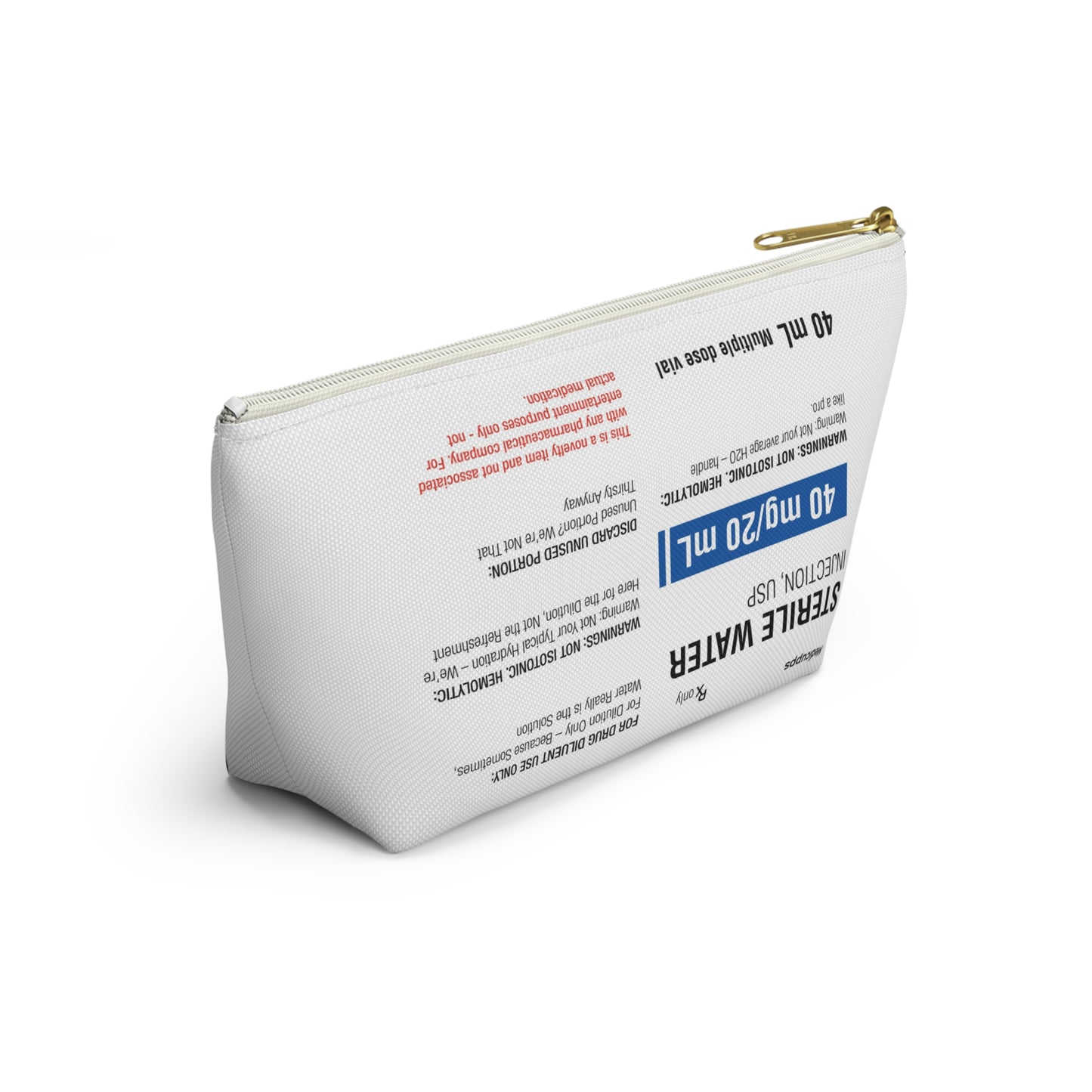 STERILE WATER Accessory Pouch w T-bottom