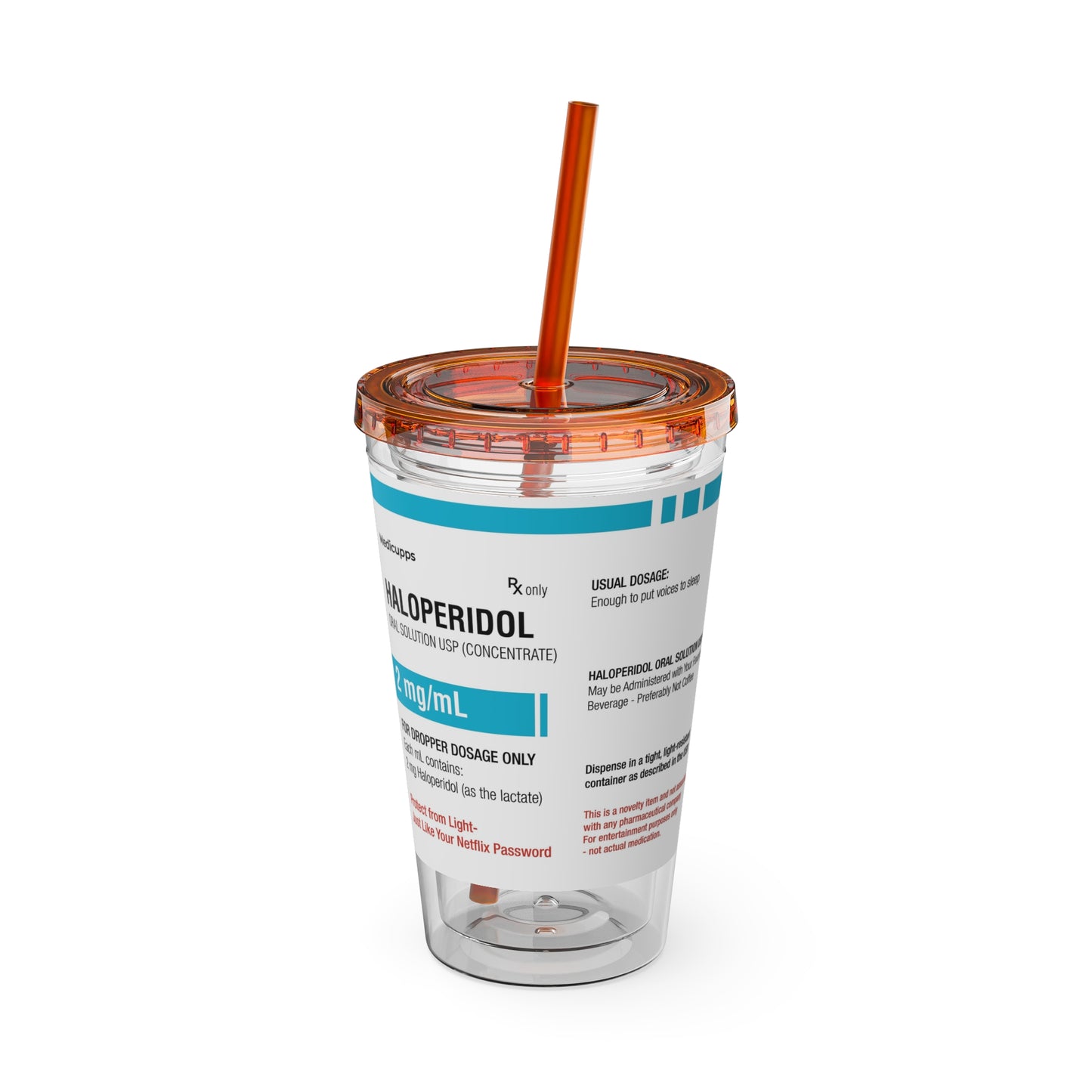 HALOPERIDOL Tumbler with Straw, 16oz