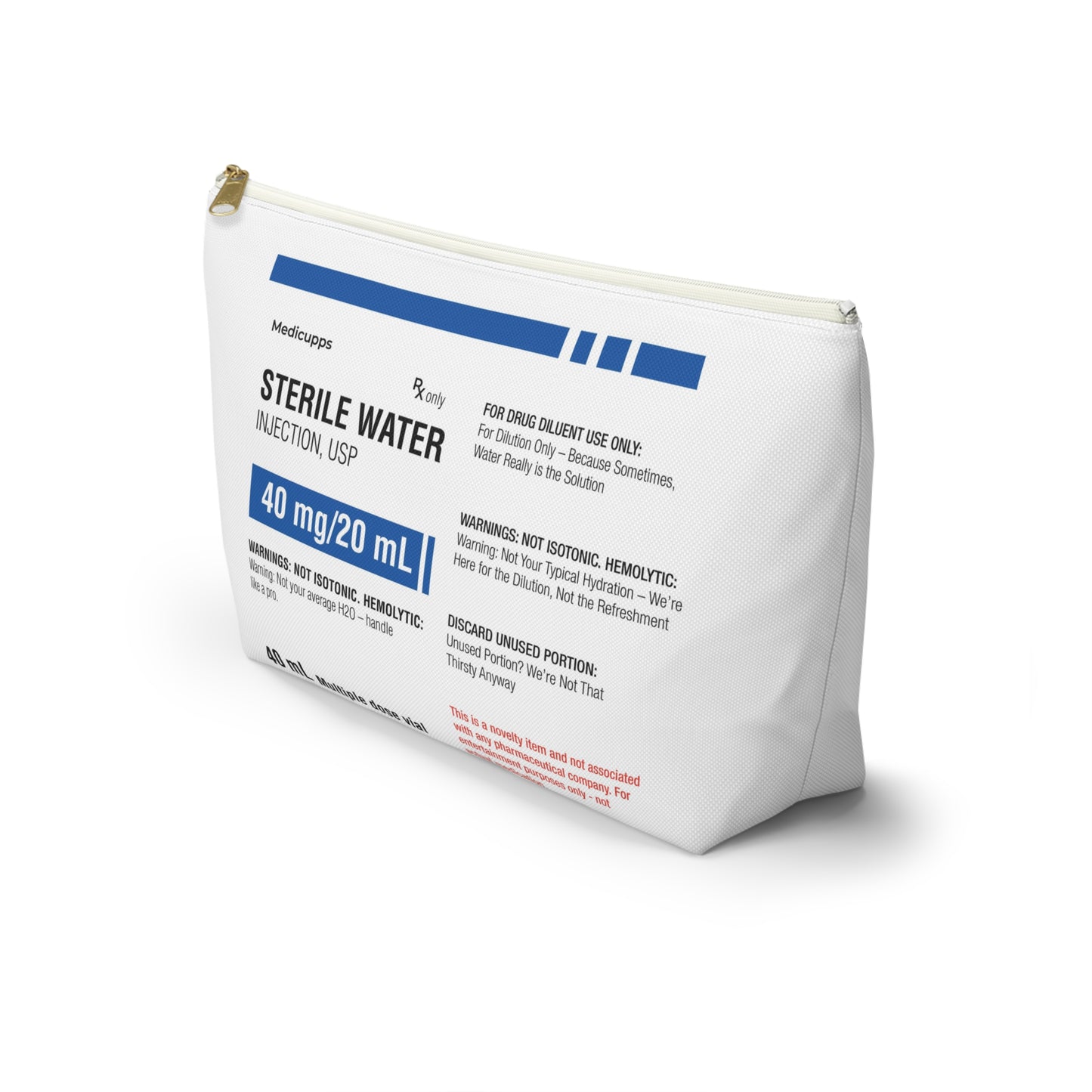 STERILE WATER Accessory Pouch w T-bottom