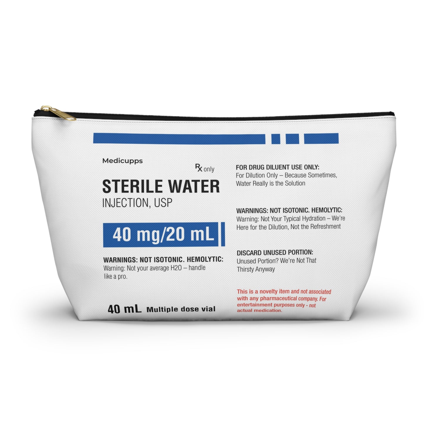 STERILE WATER Accessory Pouch w T-bottom