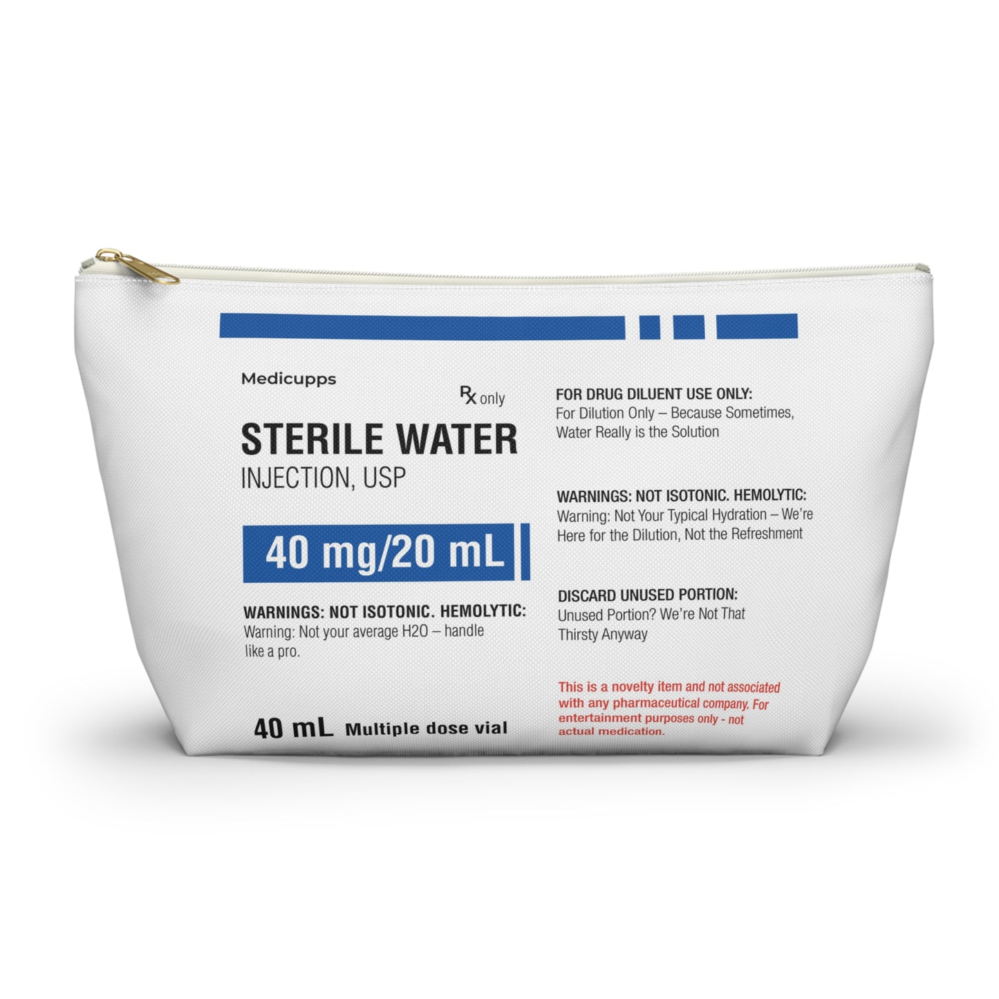 STERILE WATER Accessory Pouch w T-bottom