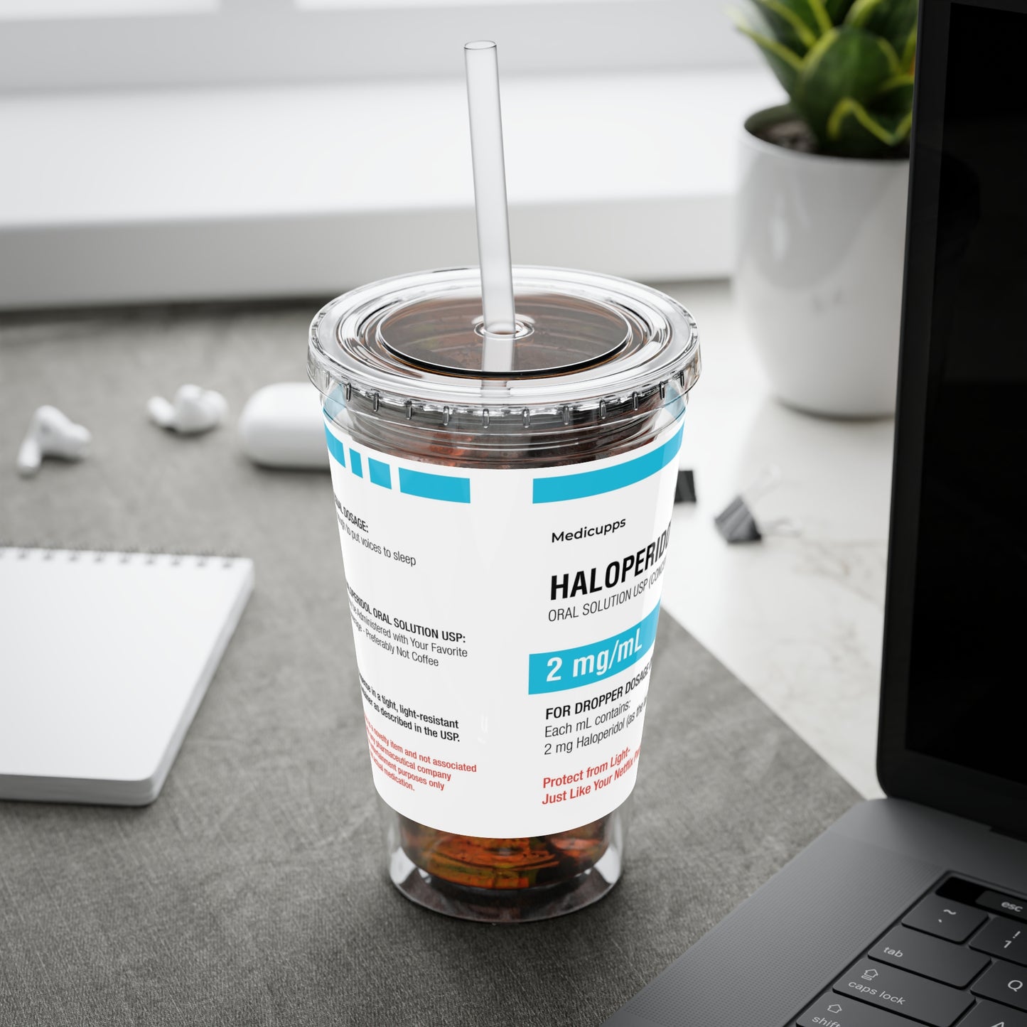 HALOPERIDOL Tumbler with Straw, 16oz