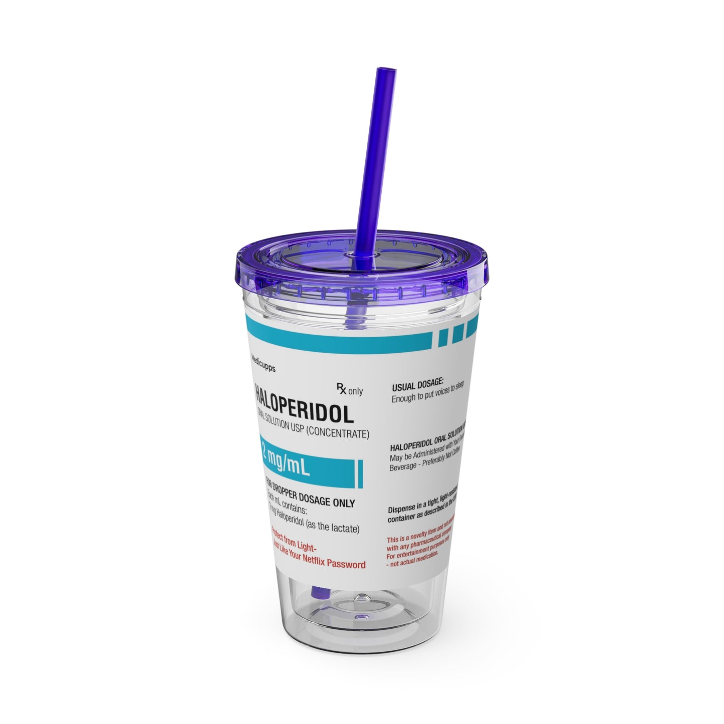 HALOPERIDOL Tumbler with Straw, 16oz