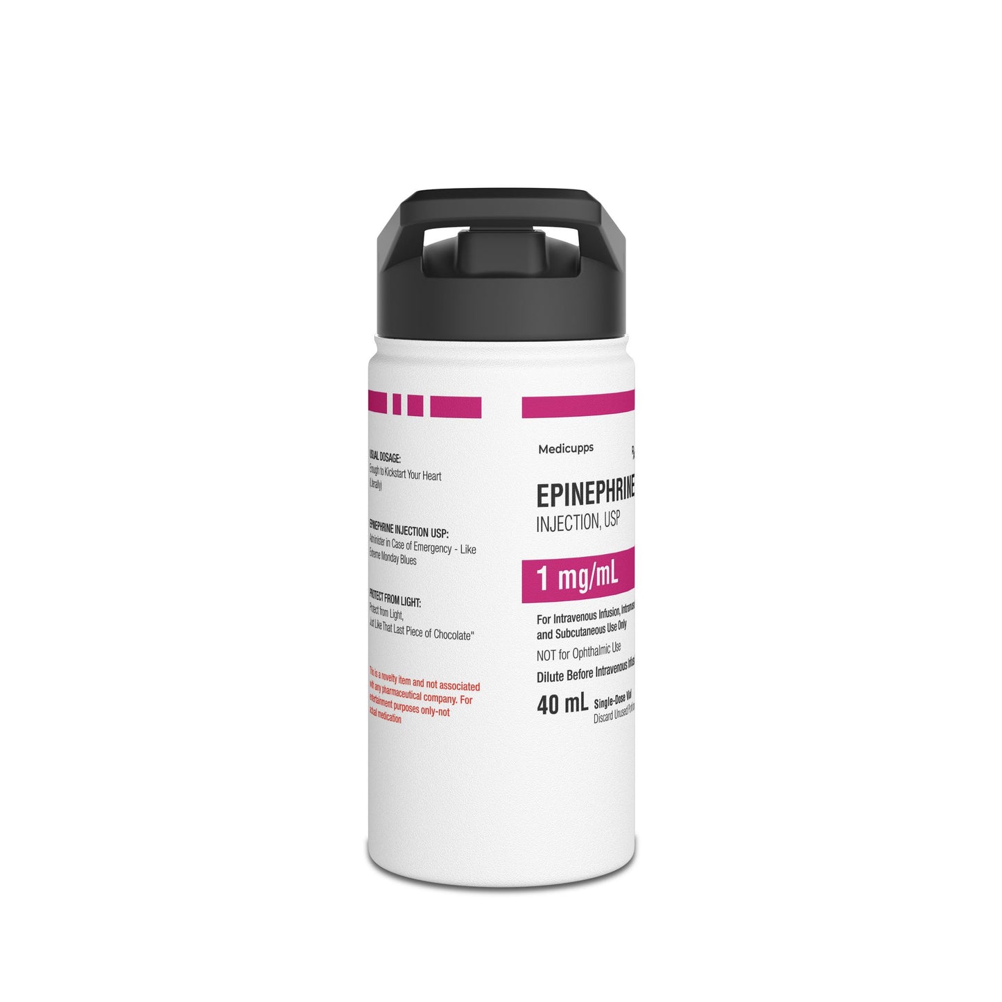 EPINEPHRINE Water Bottle, Standard Lid
