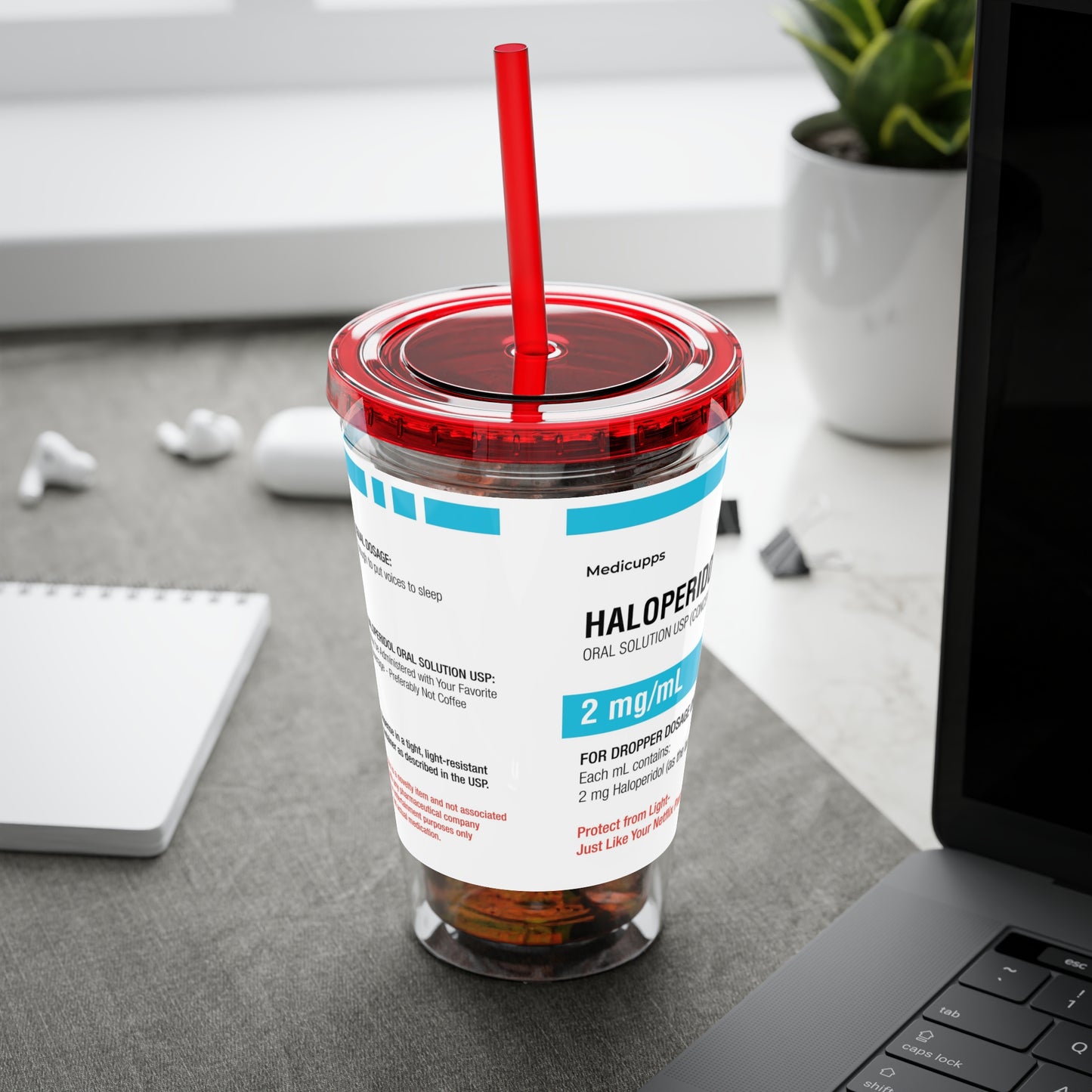 HALOPERIDOL Tumbler with Straw, 16oz