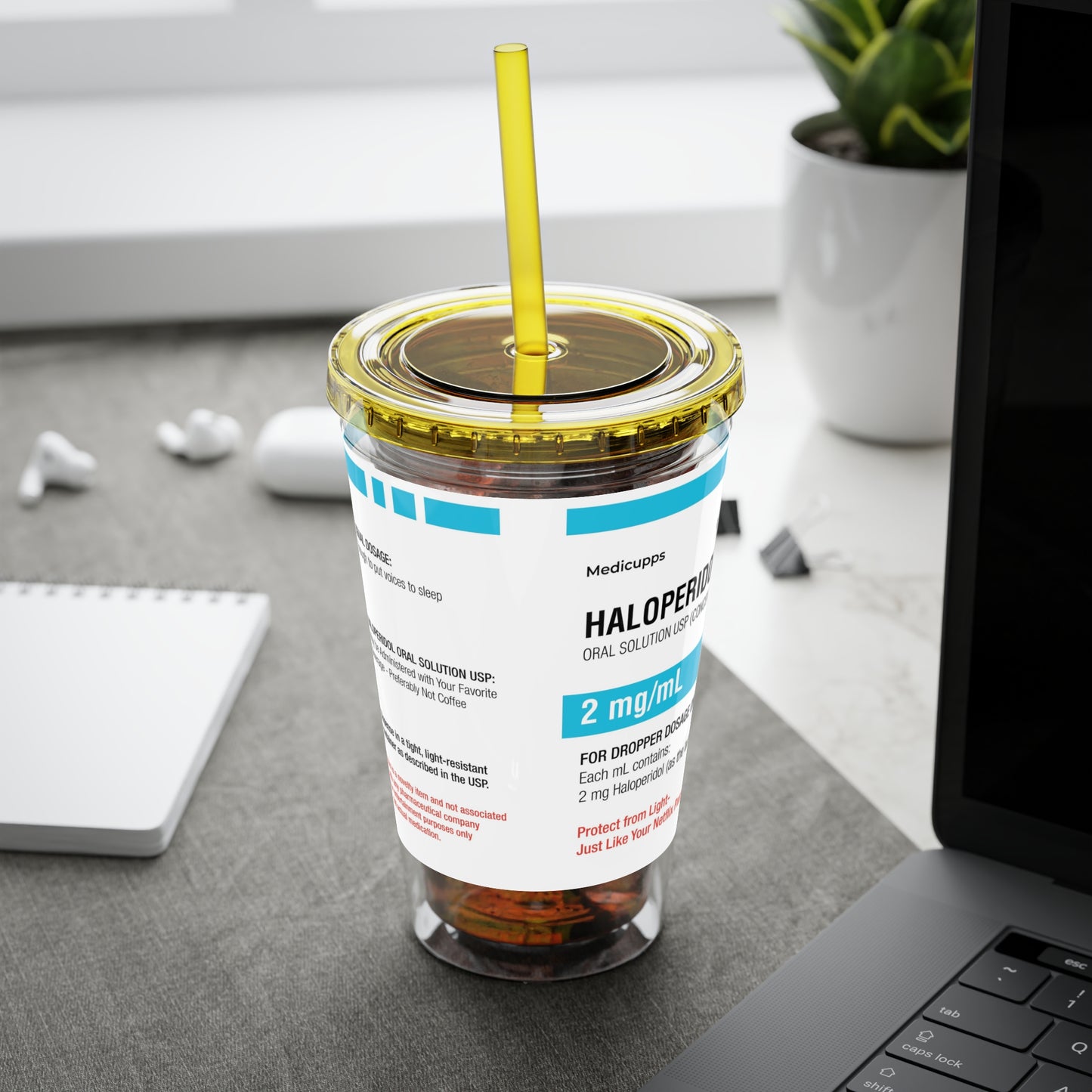 HALOPERIDOL Tumbler with Straw, 16oz