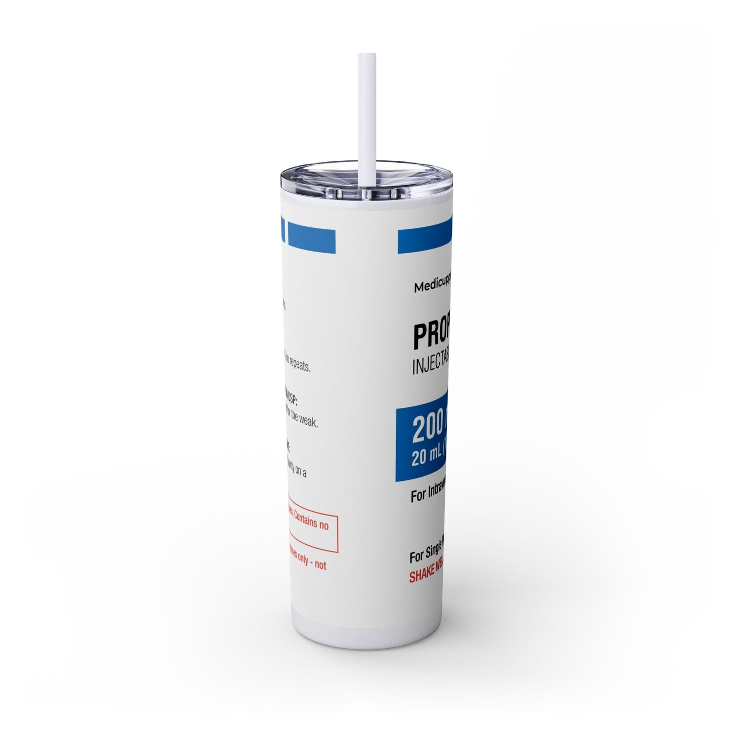 PROPOFOL Skinny Tumbler with Straw, 20oz