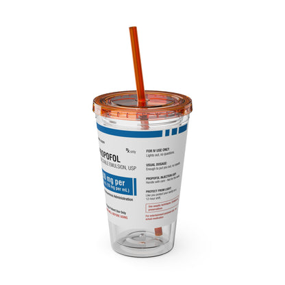 PROPOFOL Tumbler Cup with Straw, 16oz