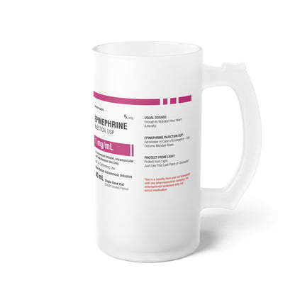 EPINEPHRINE Frosted Glass Beer Mug