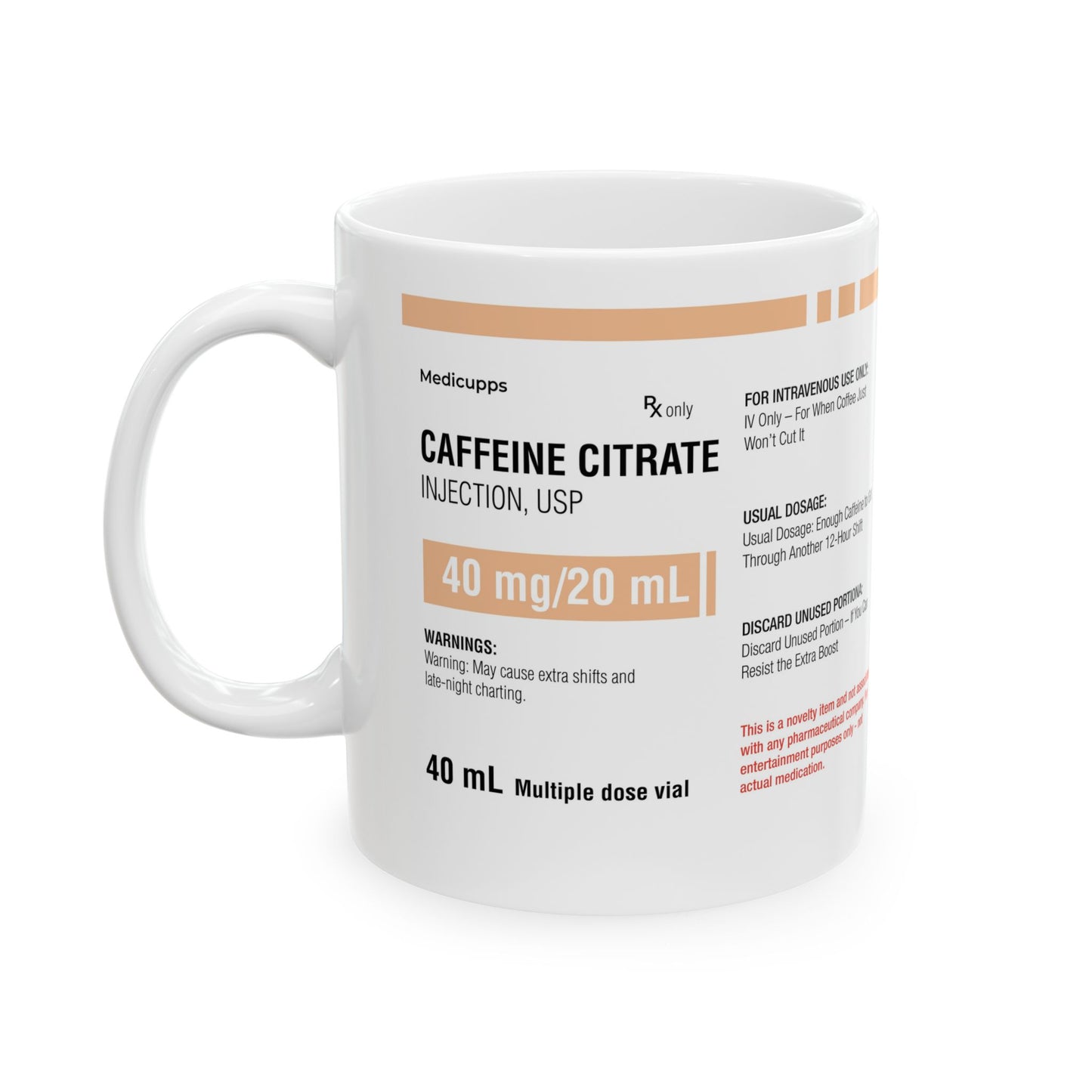 CAFFEINE CITRATE Ceramic Mug, (11oz, 15oz)