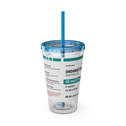 ONDANSETRON Tumbler Cup with Straw, 16oz