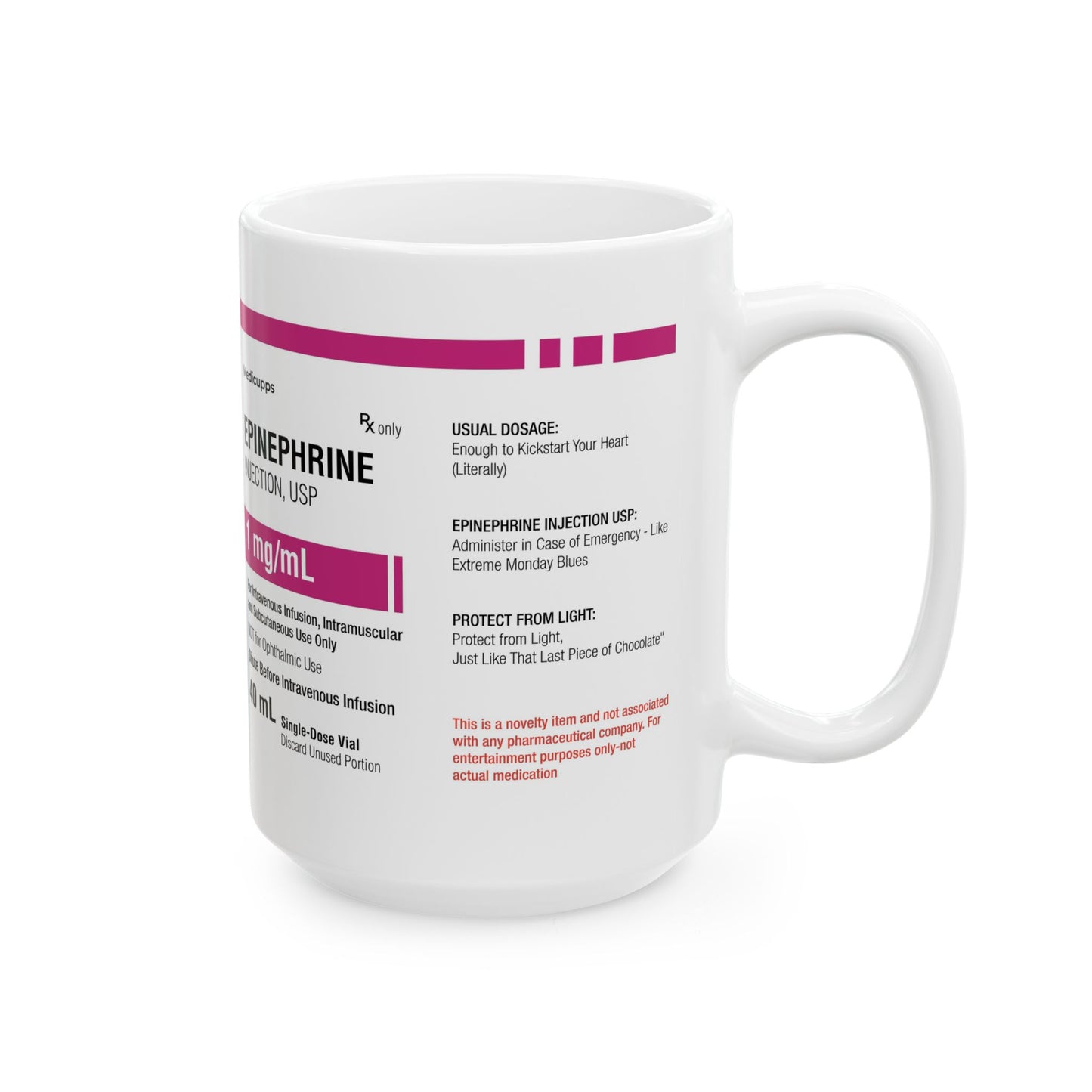 EPINEPHRINE Ceramic Mug, (11oz, 15oz)