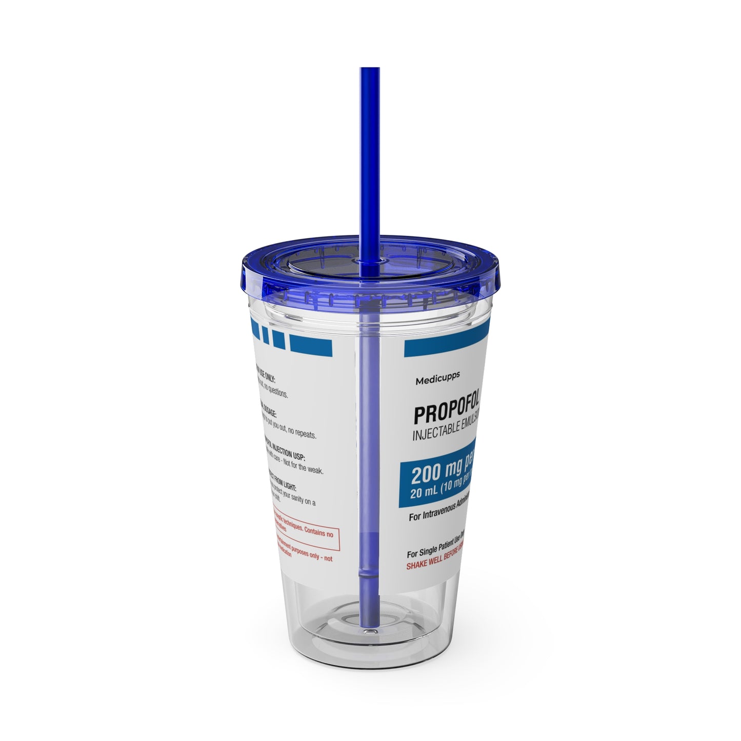 PROPOFOL Tumbler Cup with Straw, 16oz