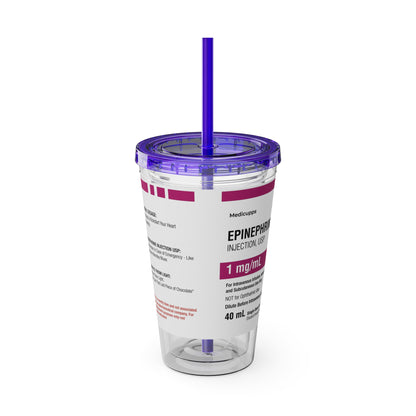 EPINEPHRINE Tumbler with Straw, 16oz