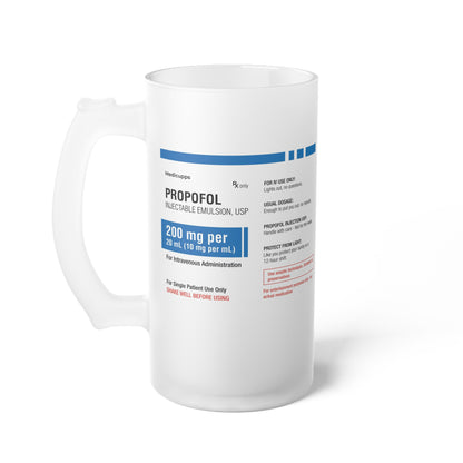 PROPOFOL Frosted Glass Beer Mug