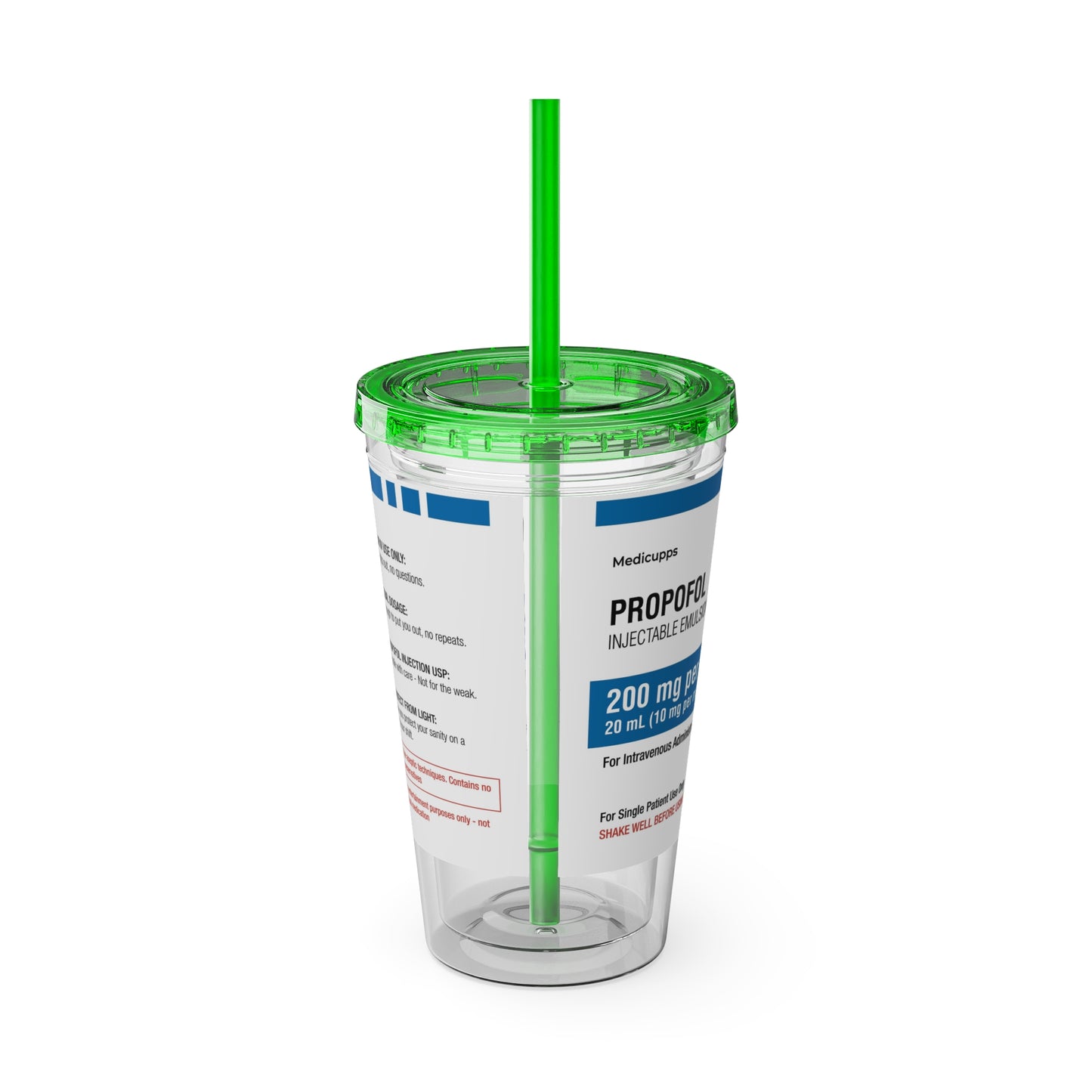 PROPOFOL Tumbler Cup with Straw, 16oz