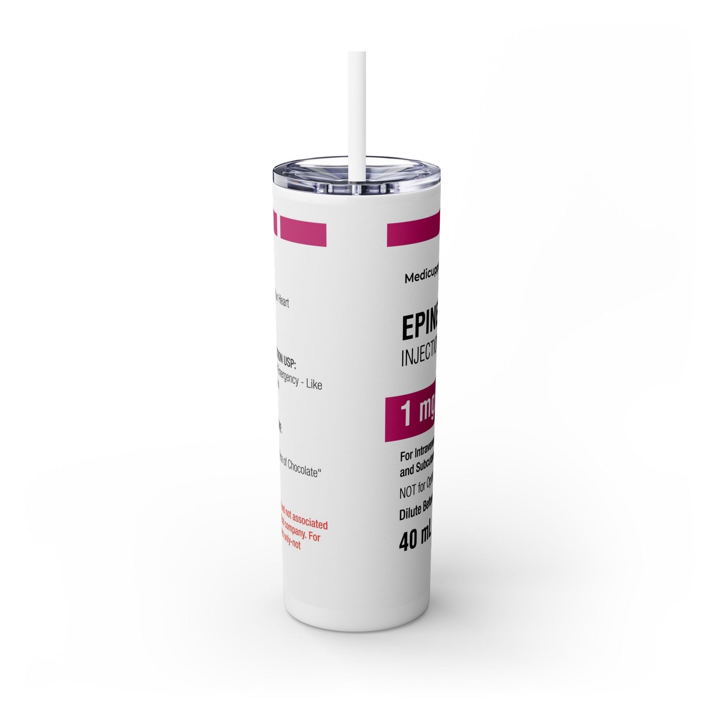 Skinny Tumbler with Straw, 20oz