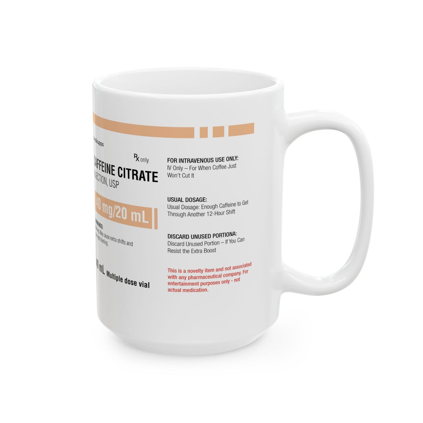 CAFFEINE CITRATE Ceramic Mug, (11oz, 15oz)