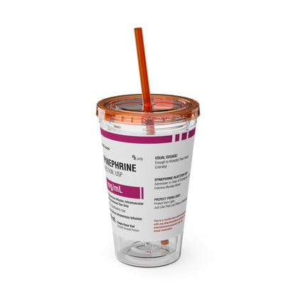 EPINEPHRINE Tumbler with Straw, 16oz