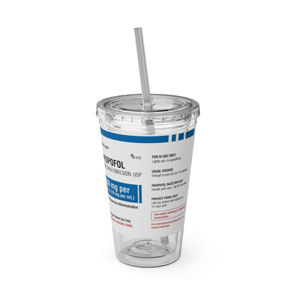 PROPOFOL Tumbler Cup with Straw, 16oz