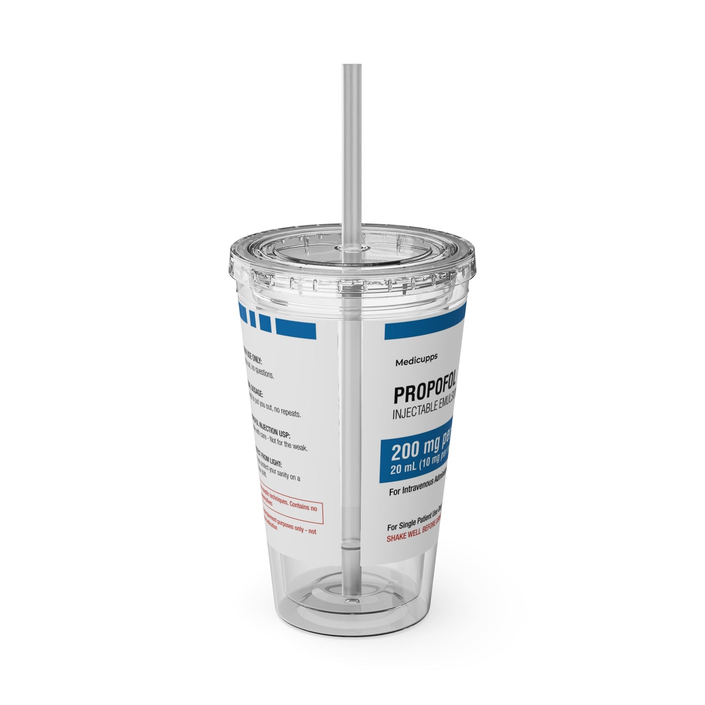 PROPOFOL Tumbler Cup with Straw, 16oz