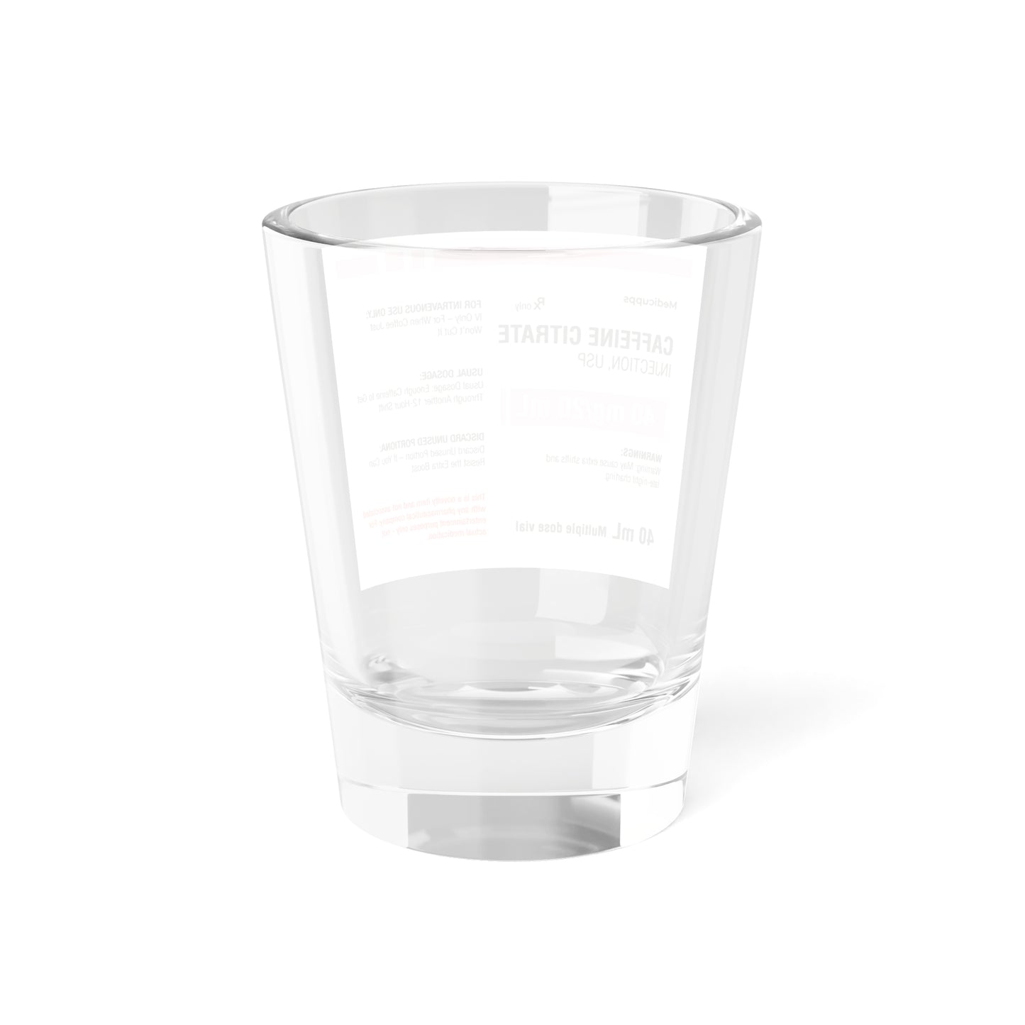 CAFFEINE CITRATE Shot Glass, 1.5oz