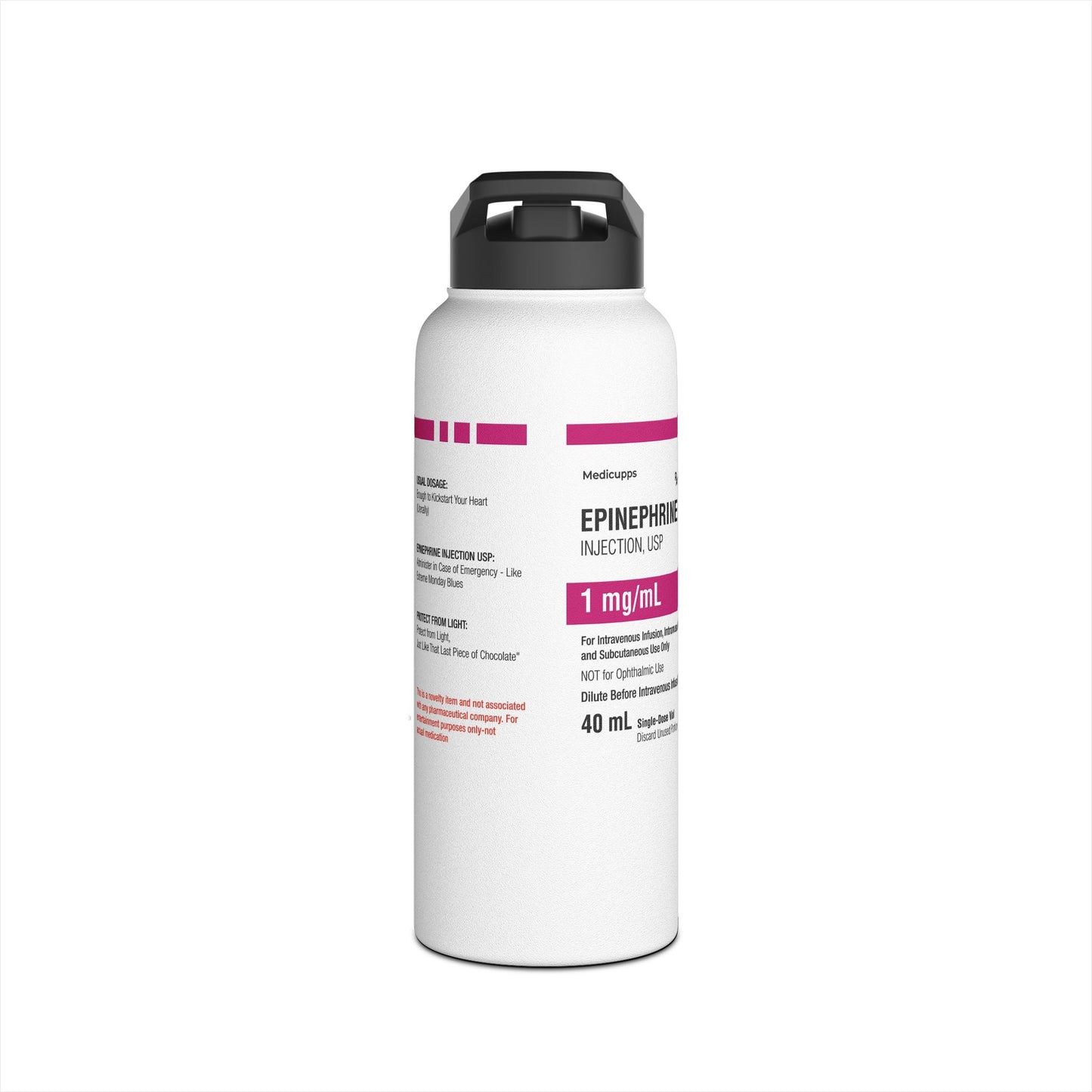 EPINEPHRINE Water Bottle, Standard Lid