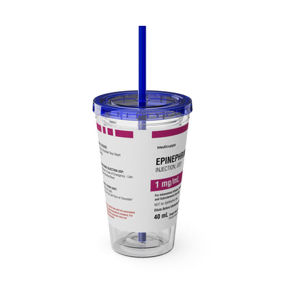 EPINEPHRINE Tumbler with Straw, 16oz