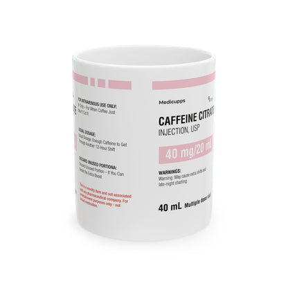 CAFFEINE CITRATE Ceramic Mug, (11oz, 15oz)