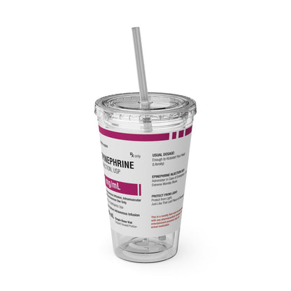 EPINEPHRINE Tumbler with Straw, 16oz