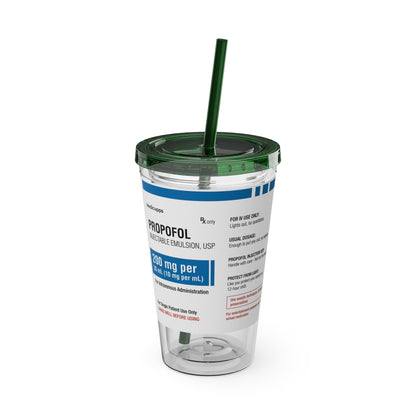 PROPOFOL Tumbler Cup with Straw, 16oz