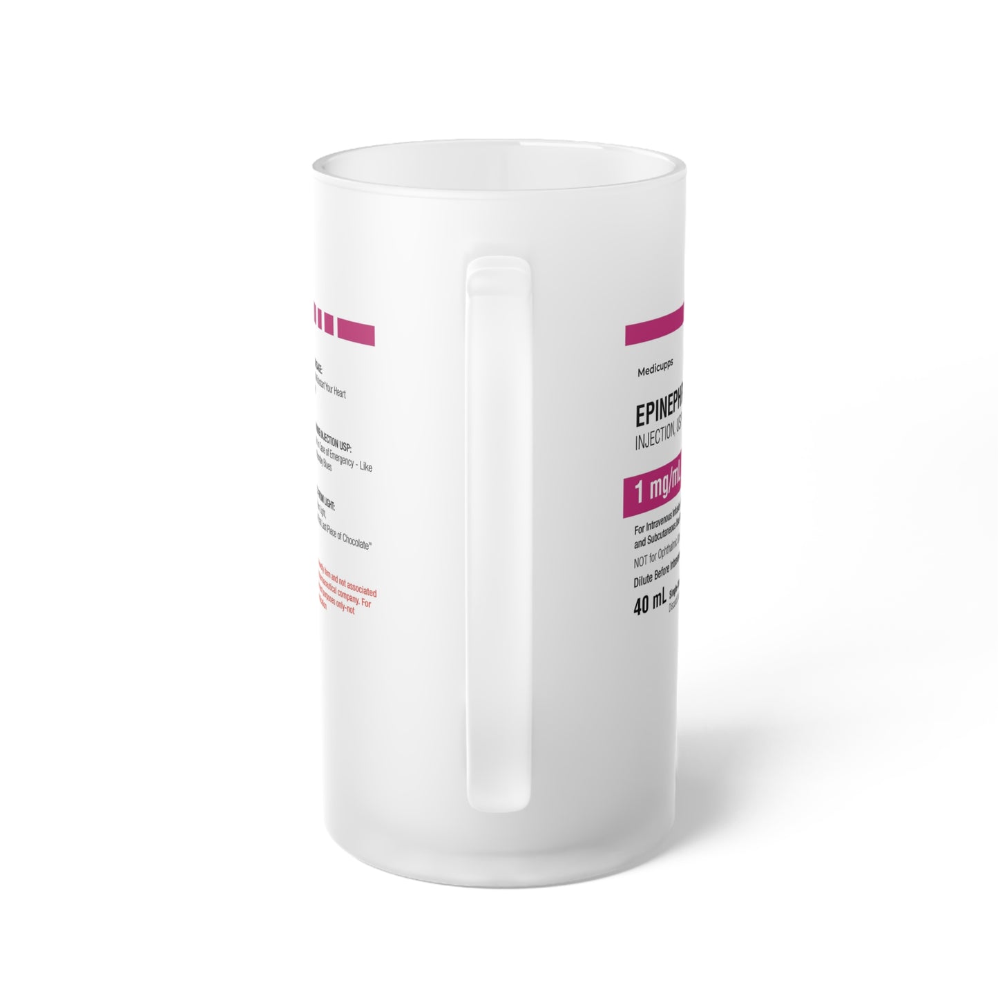 EPINEPHRINE Frosted Glass Beer Mug