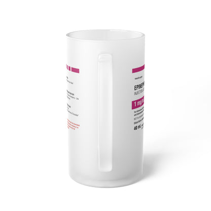 EPINEPHRINE Frosted Glass Beer Mug