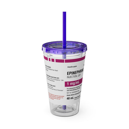 EPINEPHRINE Tumbler with Straw, 16oz