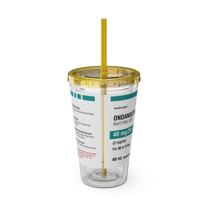 ONDANSETRON Tumbler Cup with Straw, 16oz