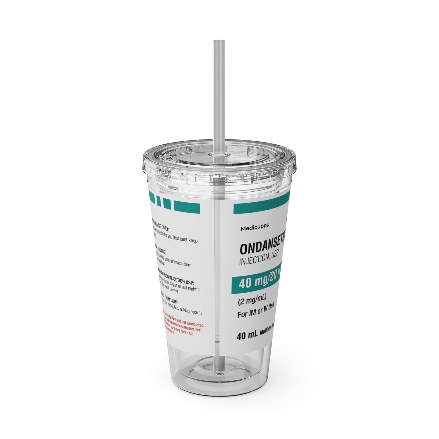 ONDANSETRON Tumbler Cup with Straw, 16oz