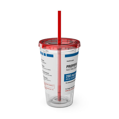 PROPOFOL Tumbler Cup with Straw, 16oz