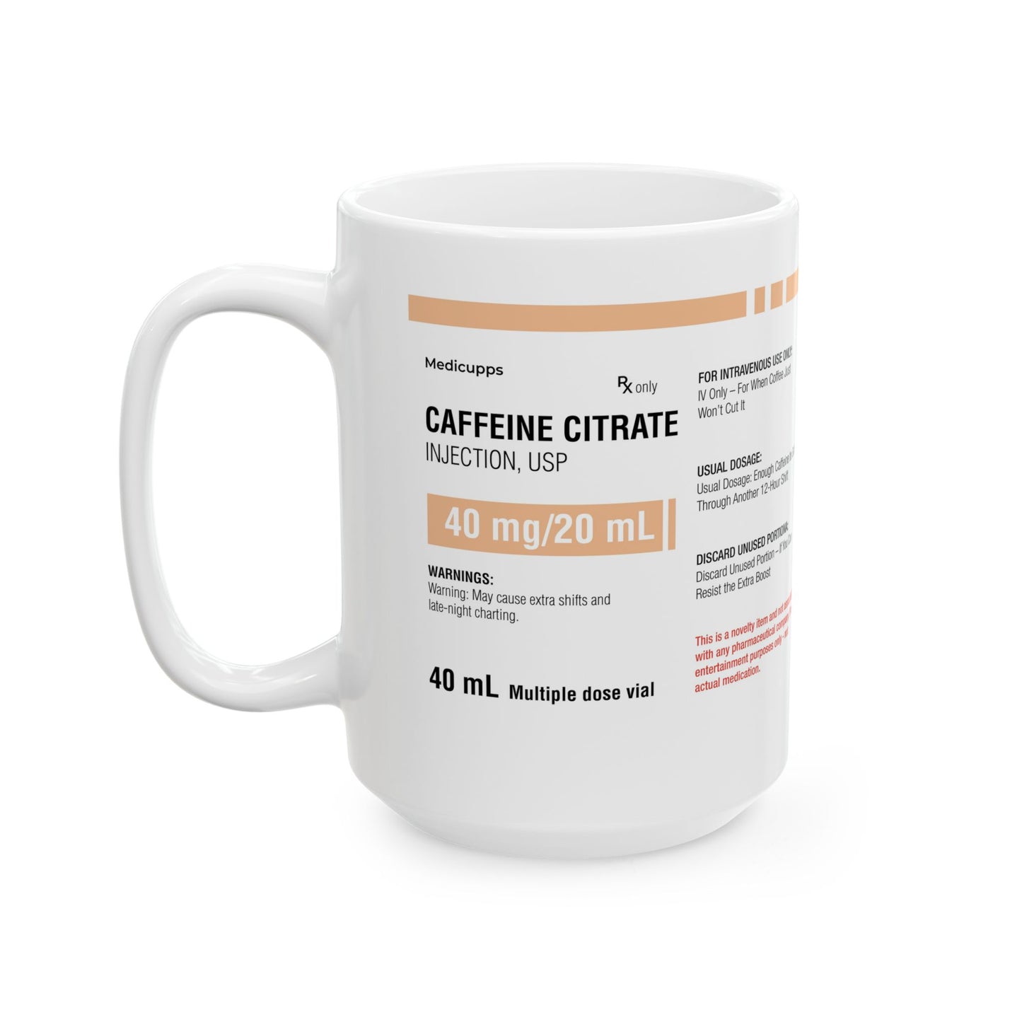 CAFFEINE CITRATE Ceramic Mug, (11oz, 15oz)