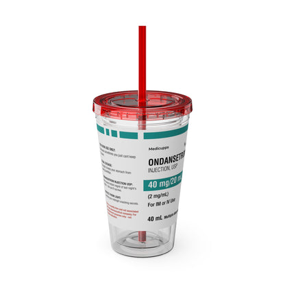 ONDANSETRON Tumbler Cup with Straw, 16oz