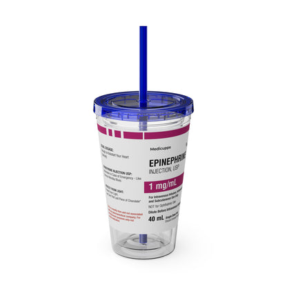 EPINEPHRINE Tumbler with Straw, 16oz