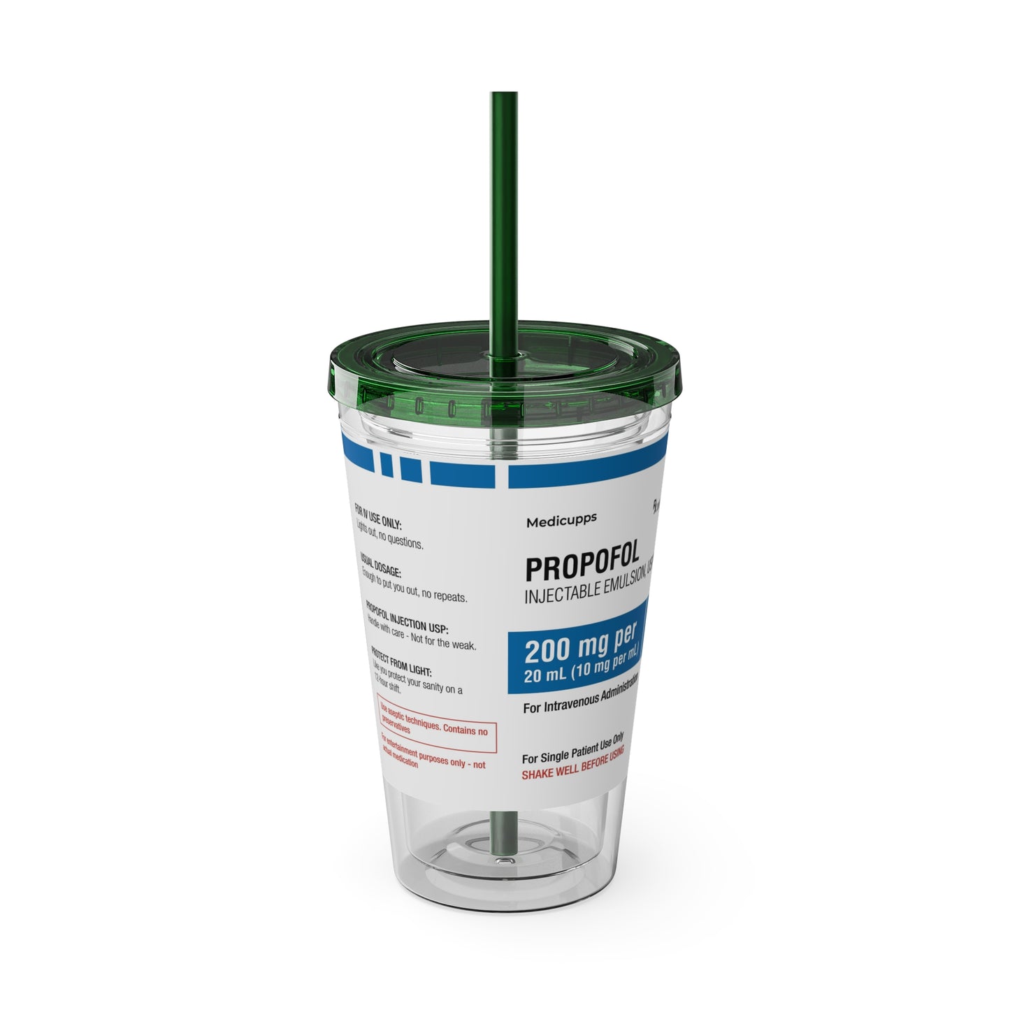 PROPOFOL Tumbler Cup with Straw, 16oz