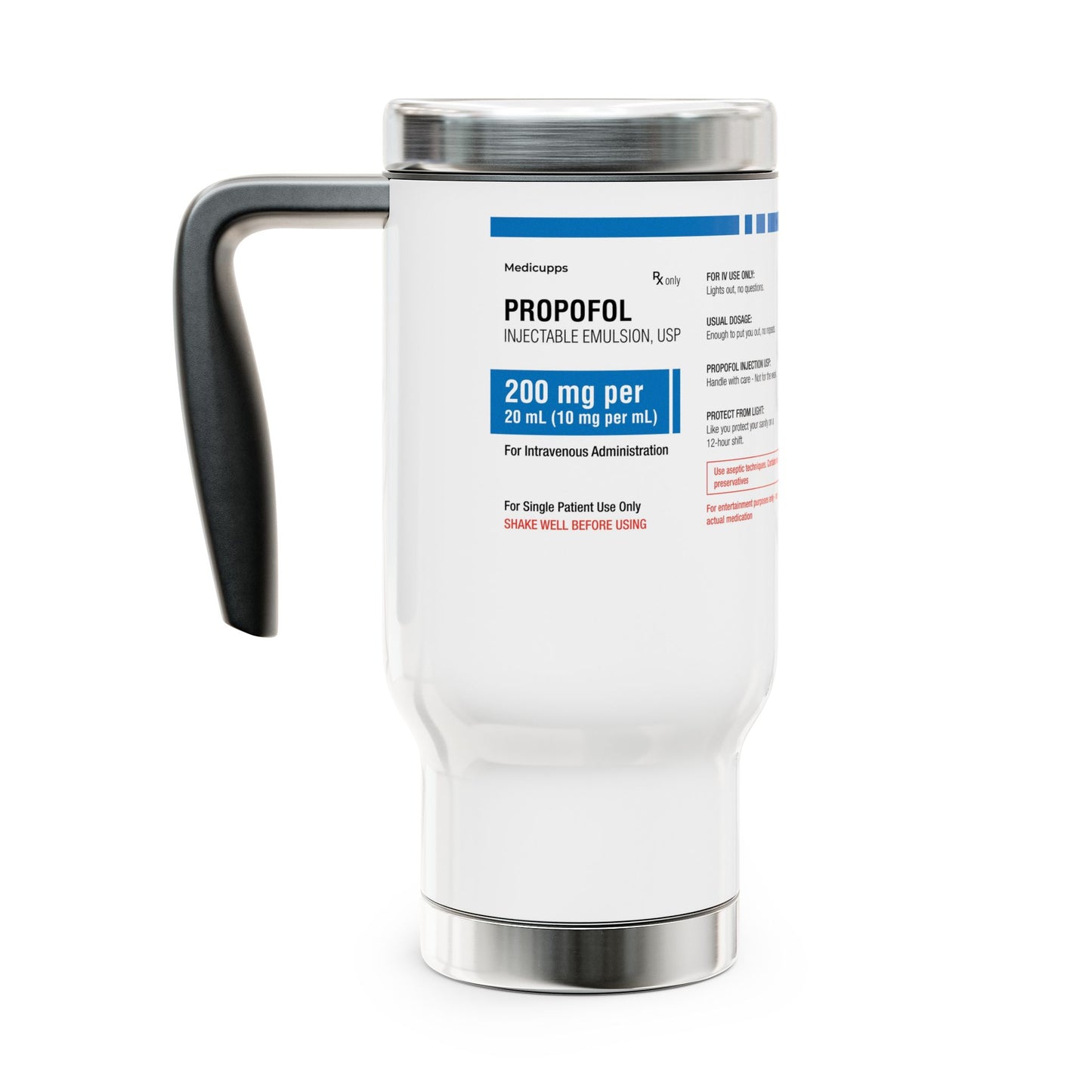 PROPOFOL Travel Mug with Handle, 14oz