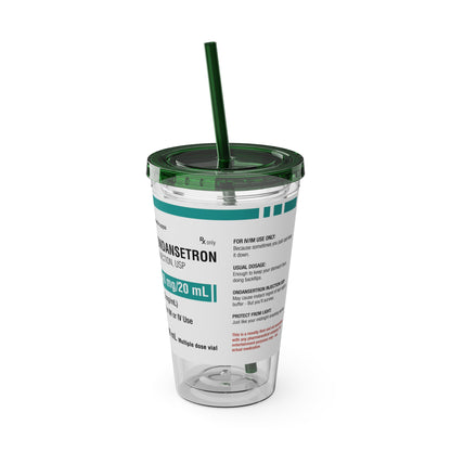 ONDANSETRON Tumbler Cup with Straw, 16oz