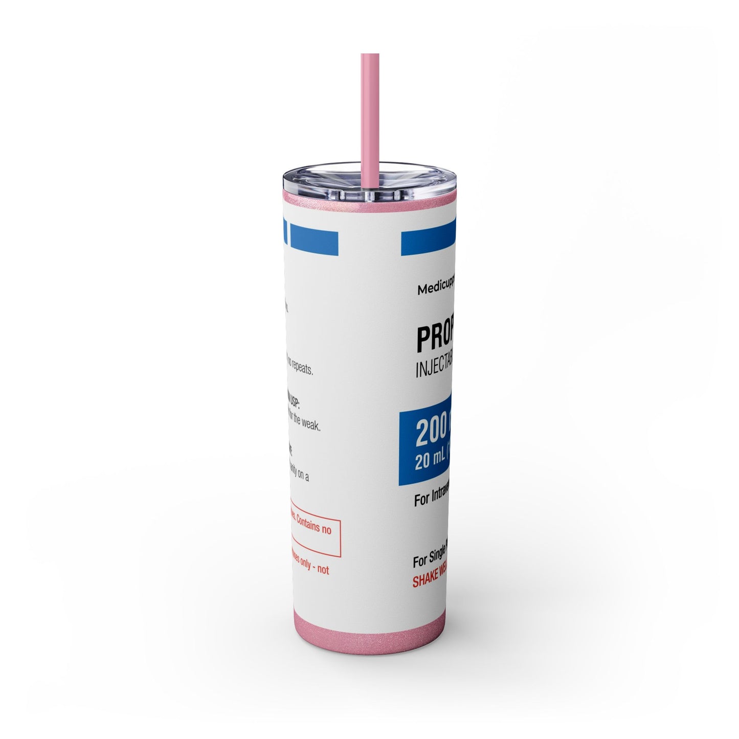 PROPOFOL Skinny Tumbler with Straw, 20oz